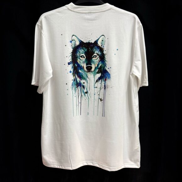 Wolf Back Printed Drop Shoulder T-Shirt - Image 2