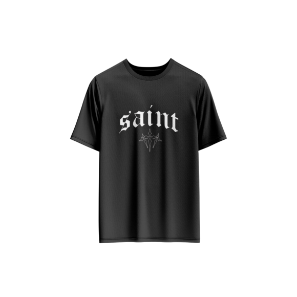 Saint Front Printed Drop Shoulder T-Shirt